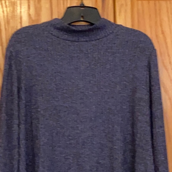 18/20 navy white Heathered turtleneck swing top tunic plus size top NWT - Picture 2 of 7